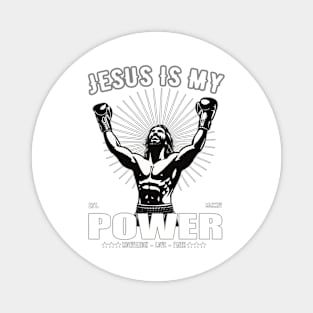 Jesus is my Power - Boxing Design Magnet